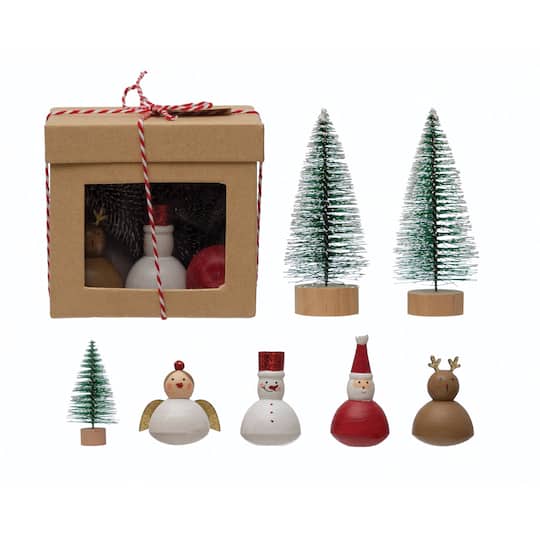 Hello Honey® Christmas Garden Kit with Hand-Painted Wood Figures